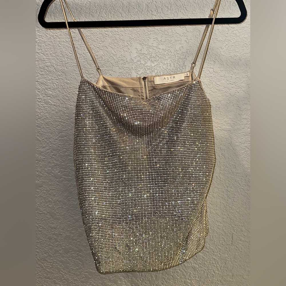 Astr the label crystal spaghetti strap top